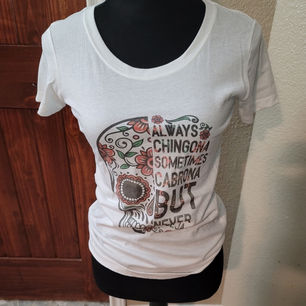 Custom made tshirt scoop neck